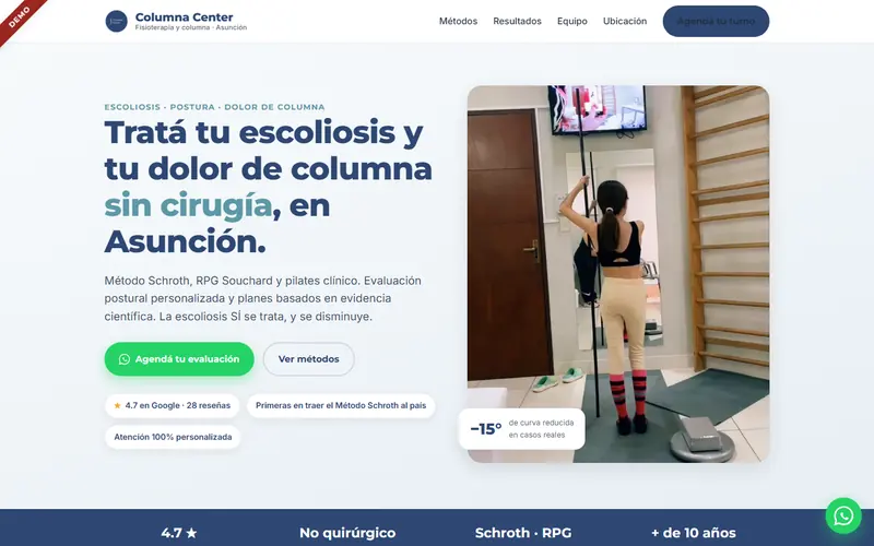 Demo de Columna Center