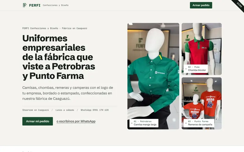 Demo de FERFI Confecciones