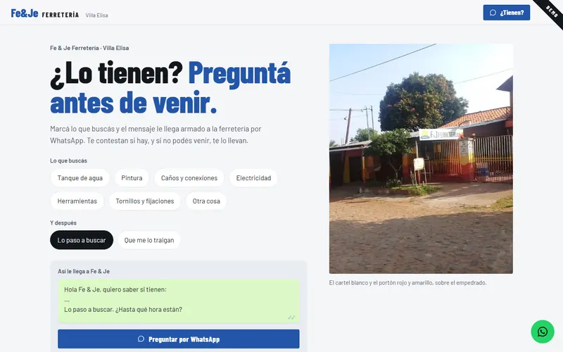 Demo de Fe & Je Ferretería