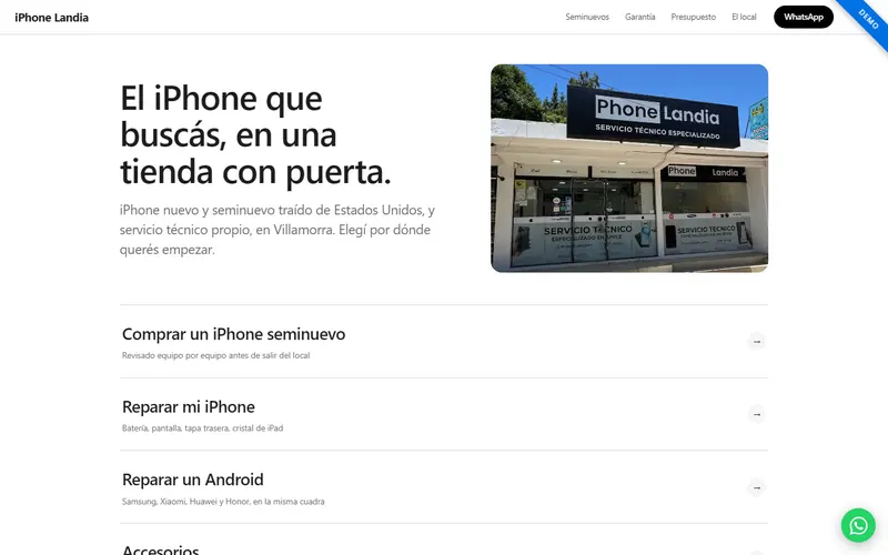 Demo de iPhone Landia