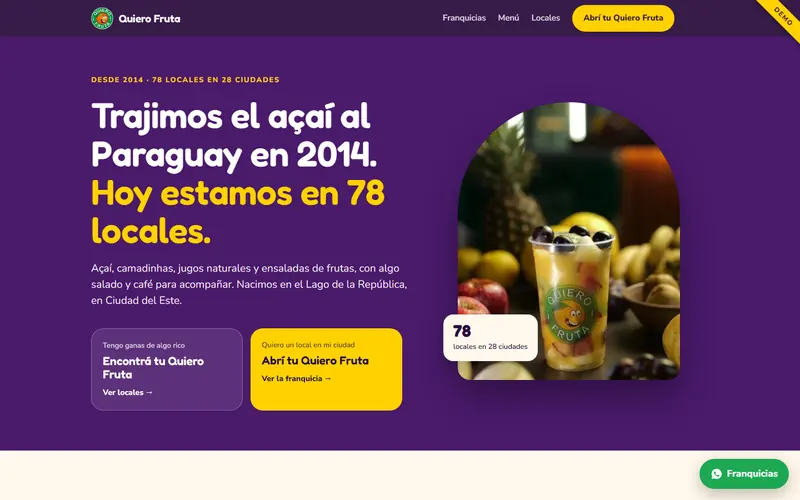 Demo de Quiero Fruta