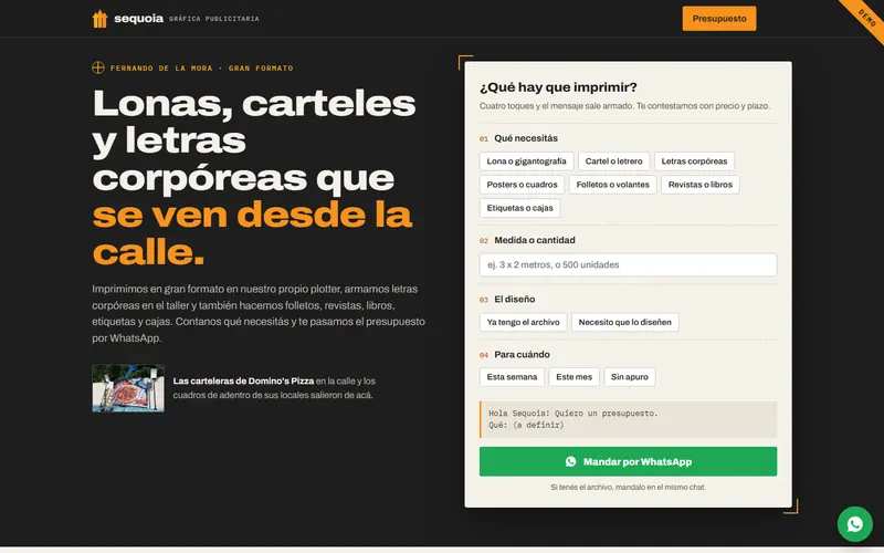 Demo de Sequoia Gráfica Publicitaria