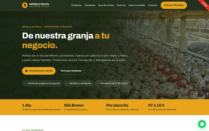 Demo de Avícola Tolita