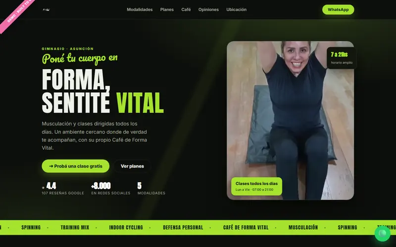 Demo de Gimnasio Forma Vital